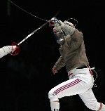 Mariel Zagunis - pictured during her run to the 2004 Olympic gold medal - has added to her impressive trophy case as a member of the U.S. women's sabre team that won the 2005 World Championship title.