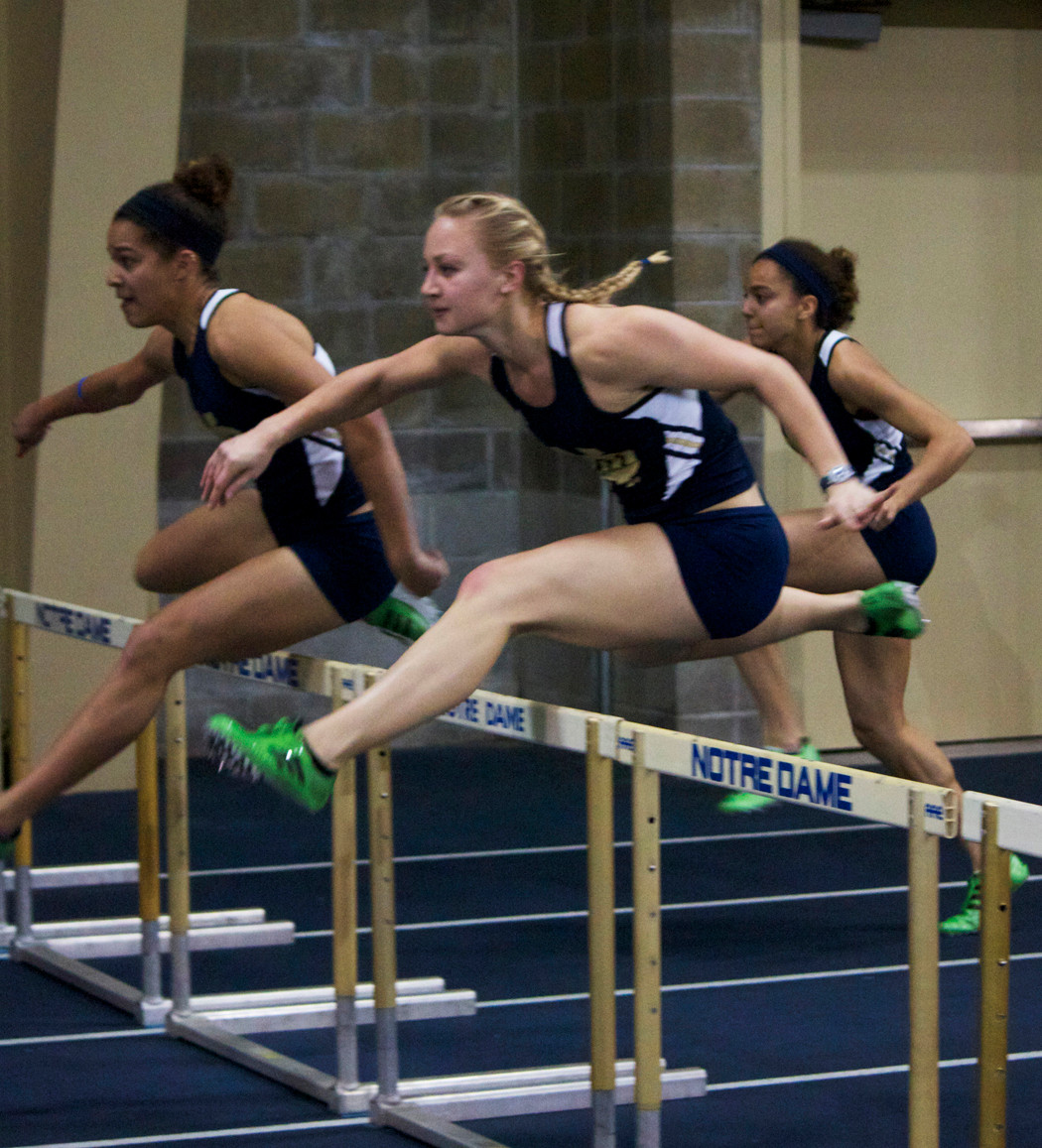 Notre Dame Men Win Fifth BIG EAST Indoor Championship Junior Nevada Sorenson won the 60m hurdles on Sunday.