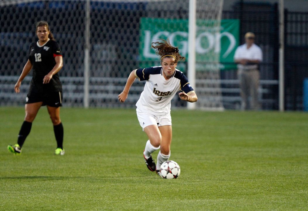 Freshman midfielder Morgan Andrews became the first Notre Dame player with a multi-goal game during the NCAA tournament since 2010 in last Friday's 4-1 win over Iowa at Alumni Stadium