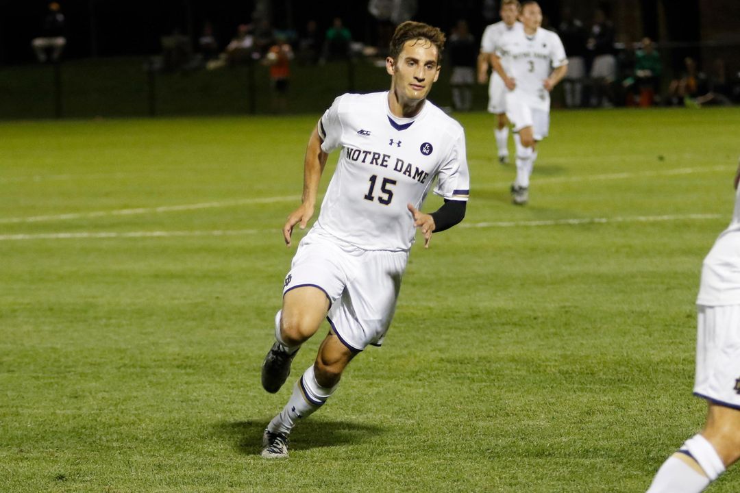 Senior midfielder Evan Panken was tied for the Notre Dame lead with three shot attempts Tuesday against Xavier