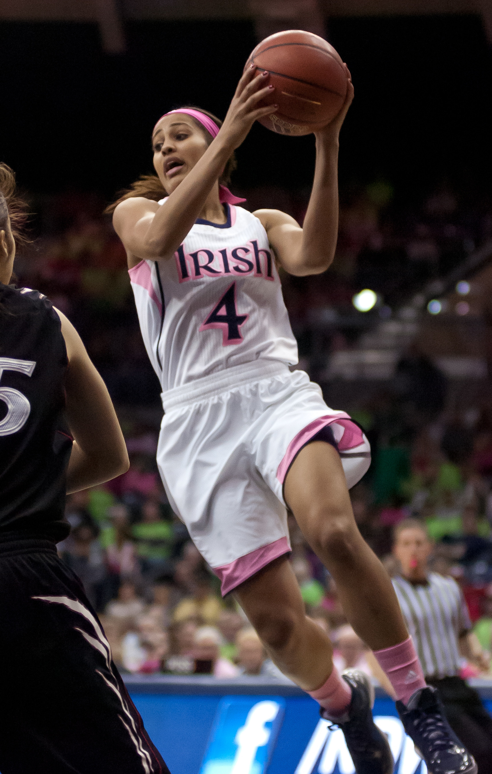 Diggins, McBride Named To 2013 Naismith Trophy Midseason Watch List Notre Dame senior guard/co-captain Skylar Diggins (pictured) and junior guard Kayla McBride are two of 30 candidates for the 2013 Naismith Trophy, it was announced Wednesday by the Atlanta Tipoff Club.