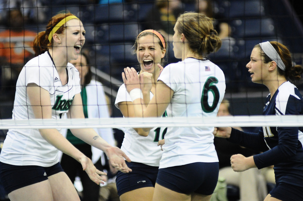 Notre Dame Volleyball vs. Kansas Notre Dame, Ind. (Purcell Pavilion) W, 3-1