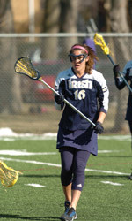 No. 7 Irish Close Out Five-Game Road Swing With BIG EAST Contest At Rutgers On Sunday, April 23 Sophomore defender Becky Ranck leads the Notre Dame defense inot action at Rutgers. She leads the irish with 24 caused turnovers this season.