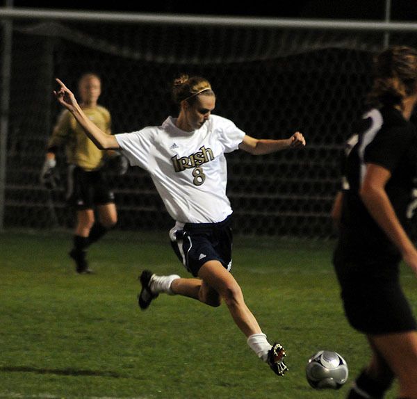 Senior defender Haley Ford contributed a goal and an assist as fifth-ranked Notre Dame opened the 2009 NCAA Championship with a 5-0 first-round win over IUPUI on Friday night at Alumni Stadium.