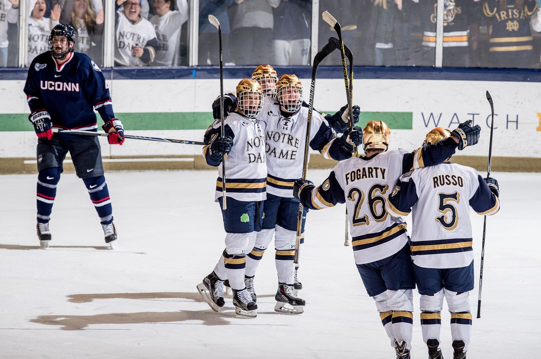 The Irish will play host to the first round of the Hockey East playoffs, March 6-8.