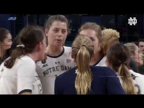 Notre Dame Volleyball Highlights vs Miami