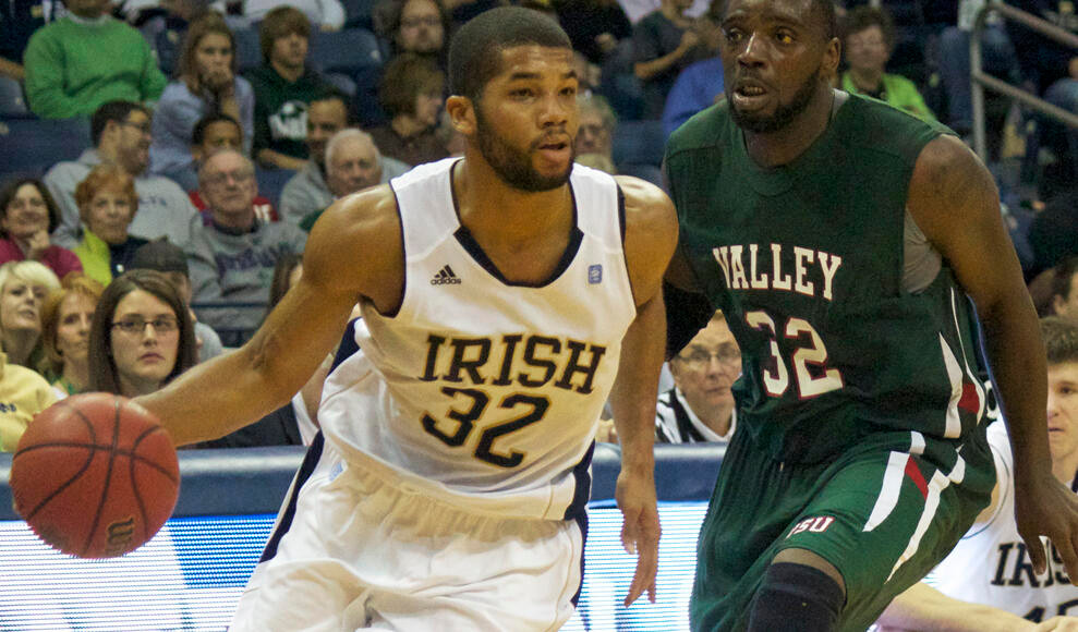 Team Effort Helps Irish Beat Detroit 59-53 File: Joey Brooks, 13 points, was one of four Irish players to score in double figures.