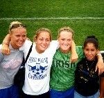 The Notre Dame women's soccer team's 2005 signees include (from left) Carrie Dew, Kerry Inglis, Brittany Bock and Rebecca Mendoza.
