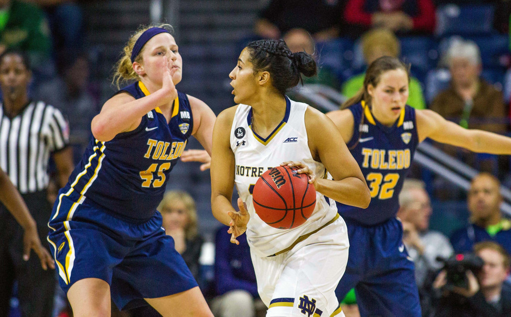 No. 3 Notre Dame 74, Toledo 39