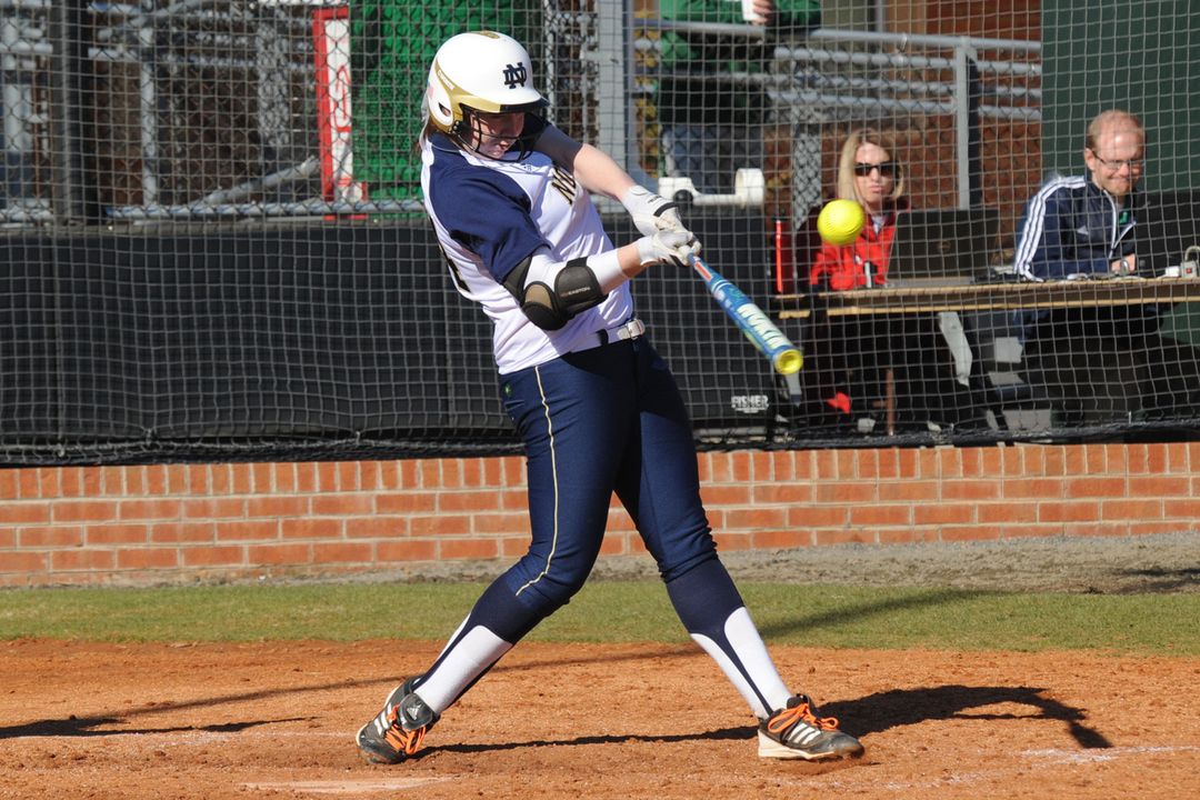 Laura Winter had a team-high nine RBI in Notre Dame's sweep of Seton Hall Saturday