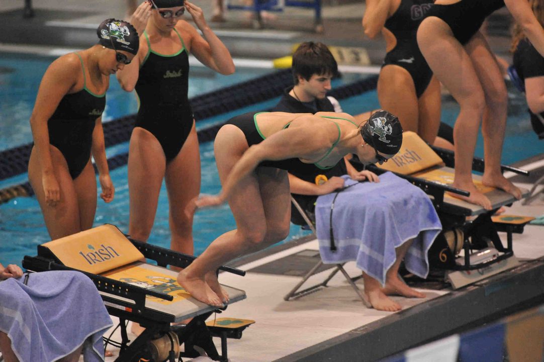 Captain Catherine Galletti and her relay teammates set a new record in the 400 free relay Saturday.