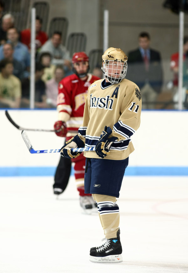 Irish Lose Erik Condra For Remainder Of The Season Senior right wing Erik Condra had nine first-place votes and 51 total points as he was named to the 2008-09 CCHA preseason first all-conference team.