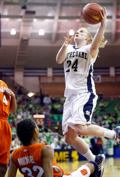 Senior guard Lindsay Schrader rang up a team-high 15 points and eight rebounds as Notre Dame went wire-to-wire in defeating GEAS Sesto San Giovanni, 78-68, on Thursday night outside of Milan, Italy.