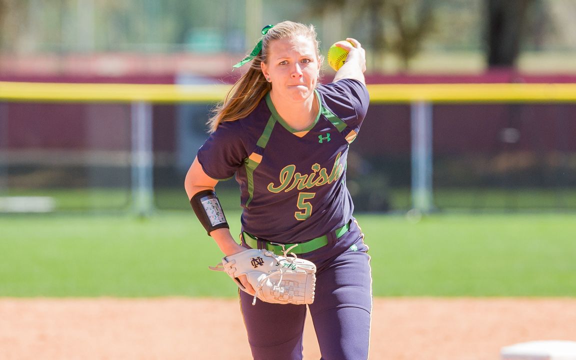Allie Rhodes struck out a career-high 10 batters in Friday's win over East Carolina at the Diamond 9 Citrus Classic