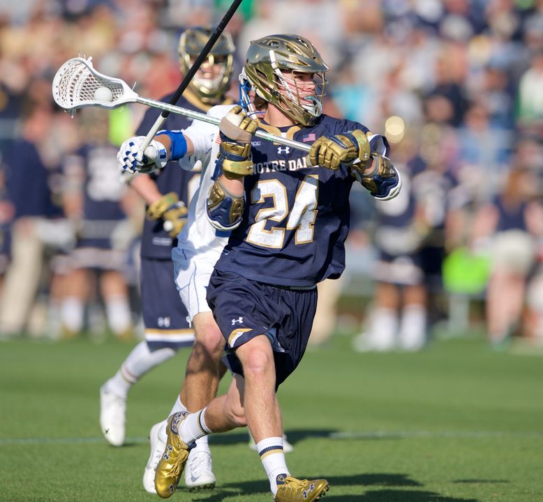 Mikey Wynne played in the Under Armour All-America game in 2014. In 2015, he started all 15 games and scored 33 goals for the Irish.