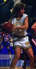 Sara Liebscher remains the last Notre Dame women's basketball player to have registered a triple-double, having done so against Detroit (17 points, 12 rebounds, 10 assists) in 1990.