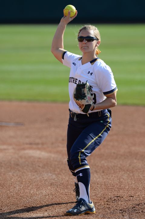 Sophomore Dana Bouquet logged her first career RBI during Notre Dame's 7-0 win over Omaha on Sunday at the Diamond 9 Citrus Classic