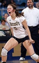 Sophomore Ellen Heintzman and the Irish moved up two spots in this week's AVCA poll.