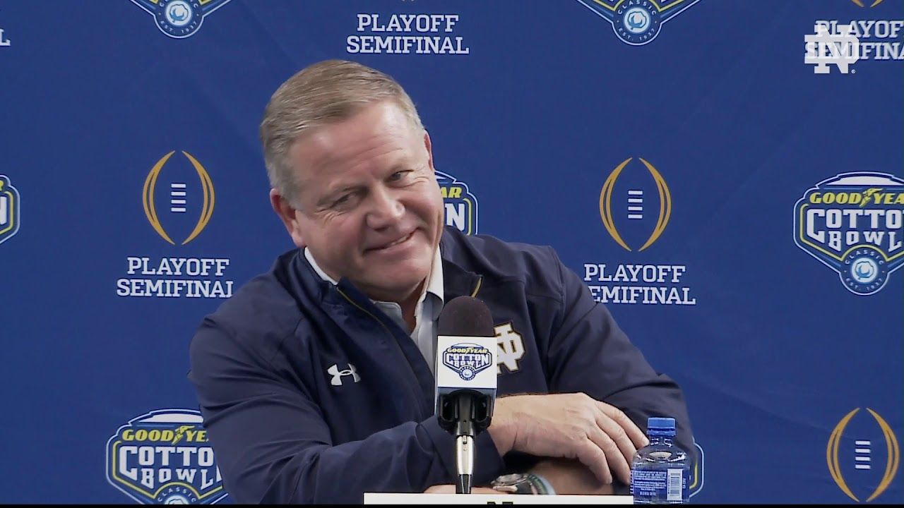 @NDFootball | Brian Kelly Cotton Bowl Media Day (12.27.18)