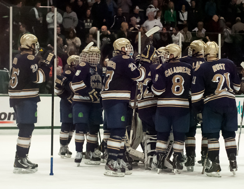 Notre Dame Men's  Ice Hockey tops Michigan State on 01-11-2013
