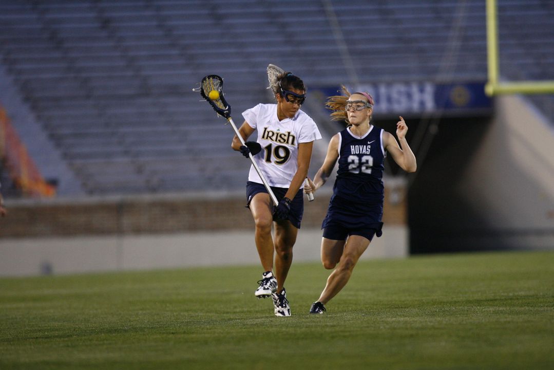 Junior defender Rachel Guerrera paced the Notre Dame defense with five ground balls, five caused turnovers and two draw controls in the 20-8 win over Louisville.