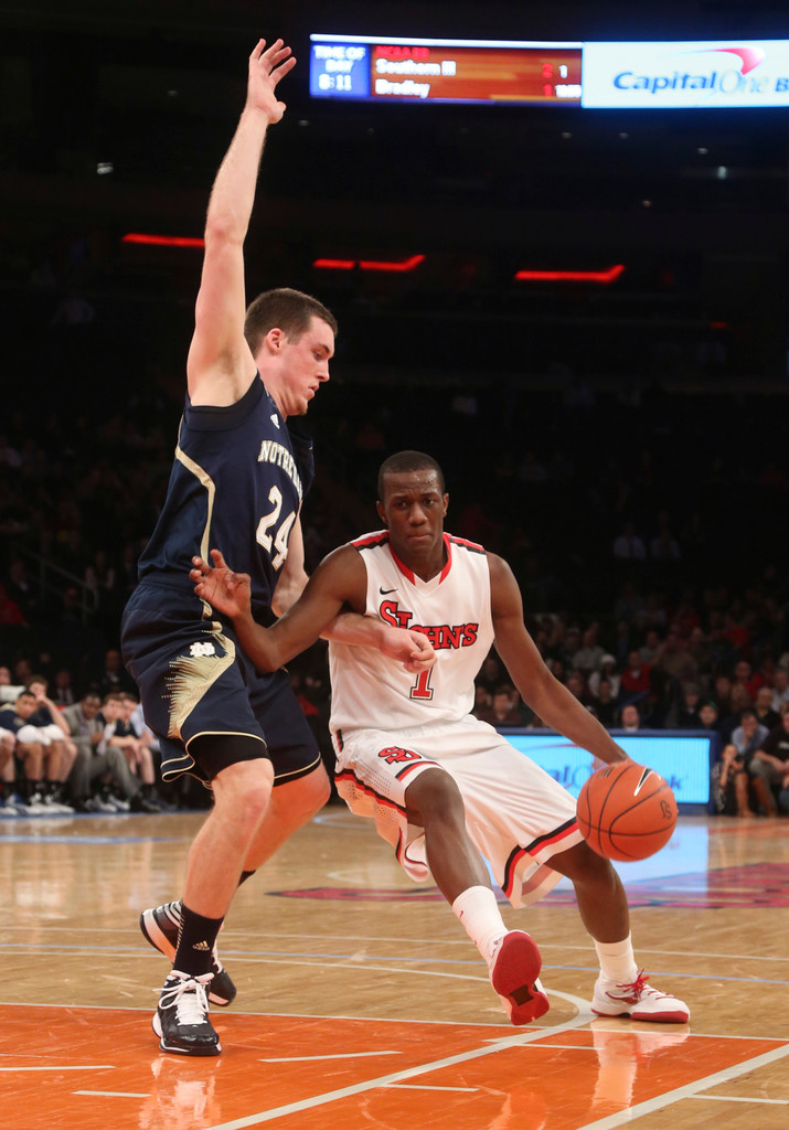 No. 20 Irish Fall to St. John's in NY, 67-63 (AP)