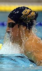 Junior Jessica Stephens swam the third leg on Notre Dame's 200-yard medlay relay, which posted an NCAA 'B' cut time of 1:41.91 on Thursday evening.
