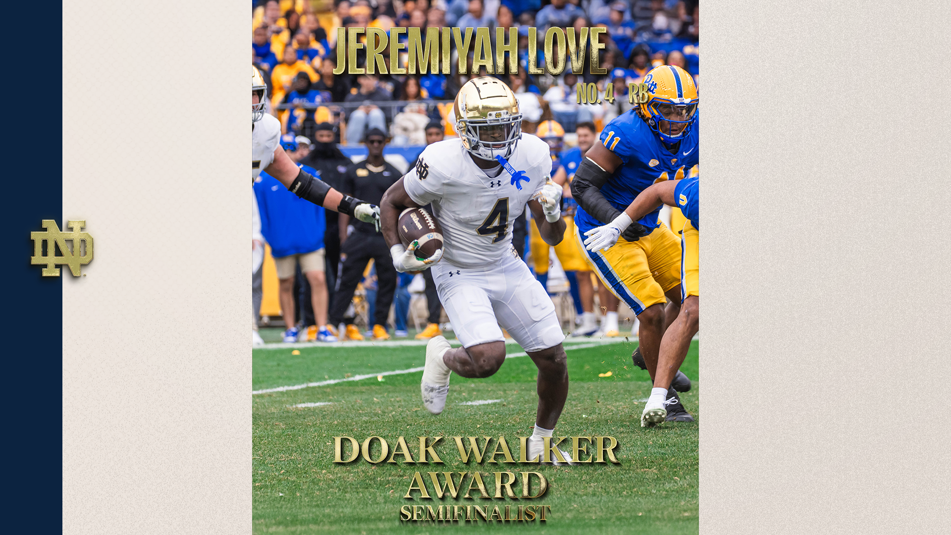Love Named Semifinalist for Doak Walker Award Love Named Semifinalist for Doak Walker Award