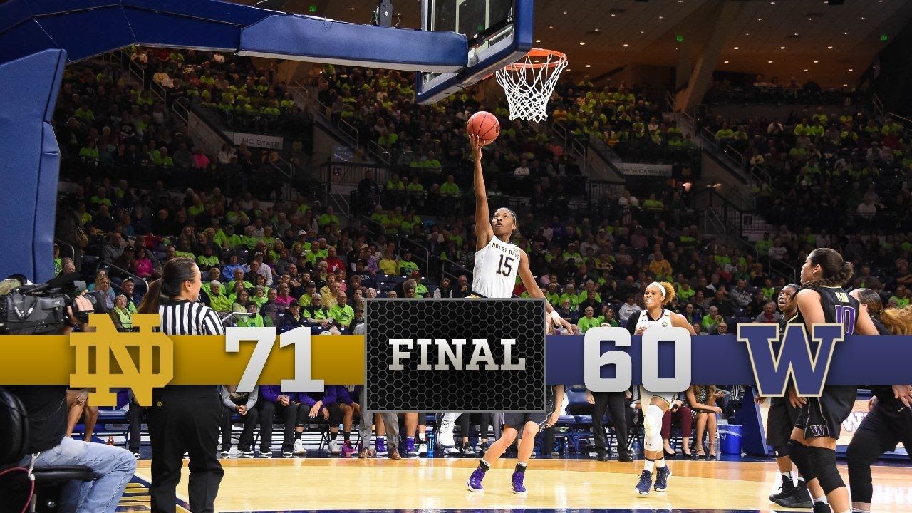 Notre Dame Women's Basketball Highlights vs. Washington