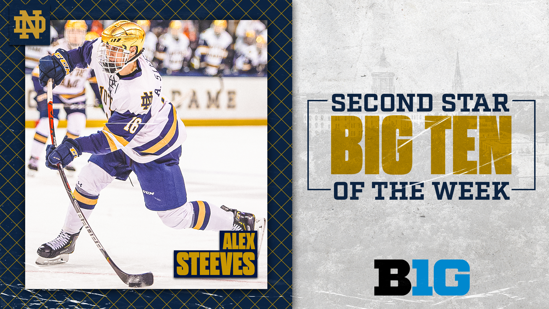 Alex Steeves Named Big Ten’s Second Star of the Week Alex Steeves Named Big Ten’s Second Star of the Week
