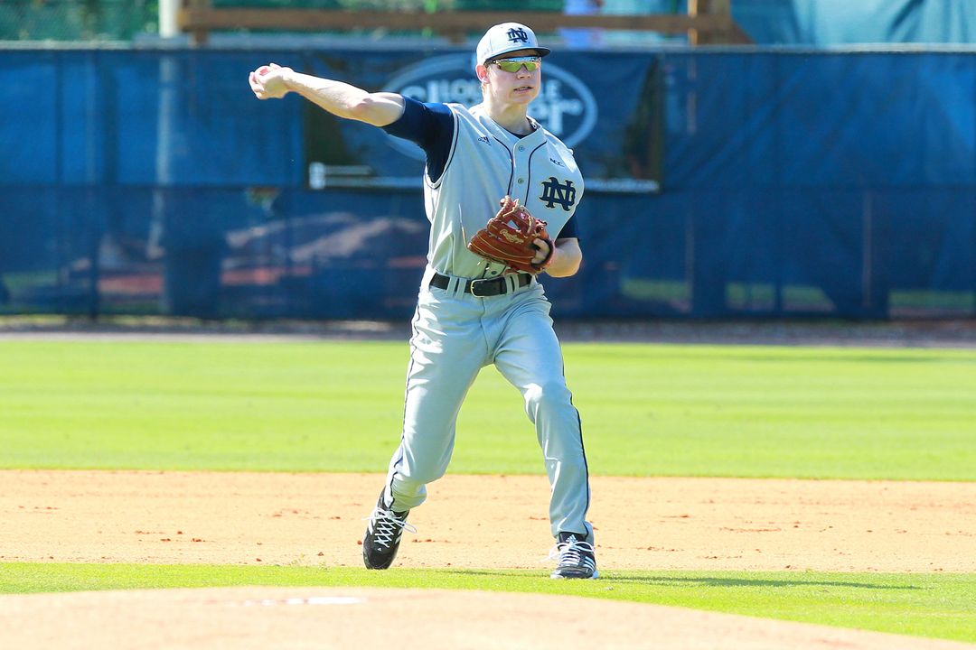 Freshman Kyle Fiala had one of Notre Dame's three hits in Sunday's loss to No. 6 NC State.