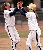 Notre Dame claimed its 10th consecutive BIG EAST Conference regular-season title on Saturday, sweeping a doubleheader at Rutgers.