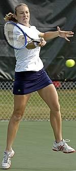 Catrina Thompson has played 12 singles sets against BIG EAST players this season and lost just 10 total games.
