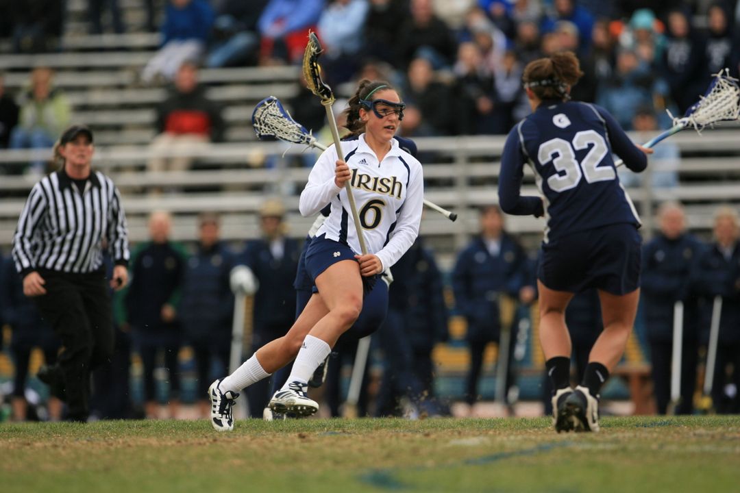 Senior attack Heather Ferguson and her Notre Dame teammates open the 2008 season on Friday versus Canisius in a 5:00 p.m. game at the Loftus Center.