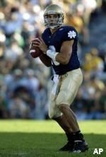 Brady Quinn will be making his first start against Michigan on Saturday.  The sophomore saw significant playing time against the Wolverines in 2003.