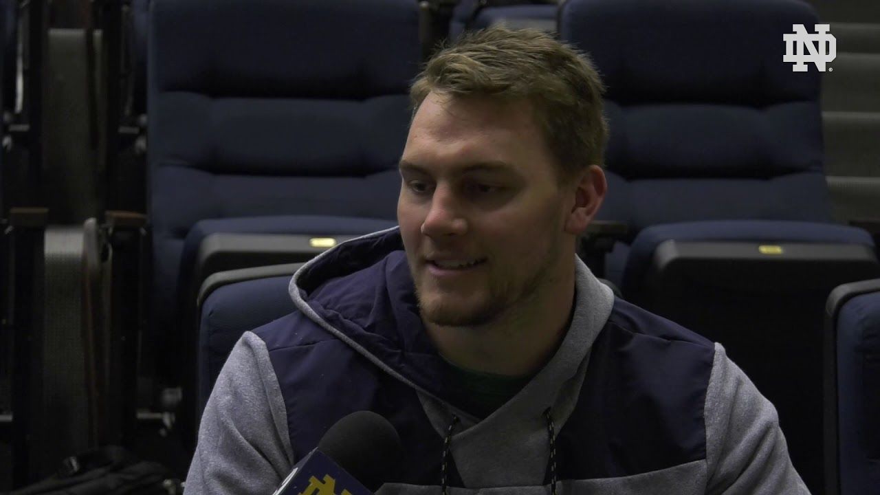 @NDFootball | Brock Wright Post-Practice Interview (2019)