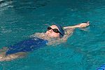Sophomore Megan Farrell swam a season-best time in the 200 IM.