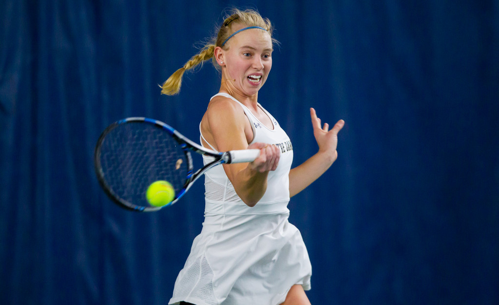 Cameron Corse during the ACC match between University of Notre Dame vs. University of Louisville at Eck Center on March 8, 2019 in South Bend, Indiana.