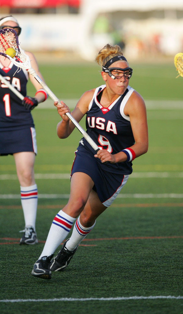 Incoming Irish Women’s Lacrosse Player Helps U.S. To Under-19 World Championship Freshman Shaylyn Blaney finished fourth in scoring with 16 goals and one assist as the U.S. Under-19 team won the Under-19 World Championship (photo by Pellerins Photography).