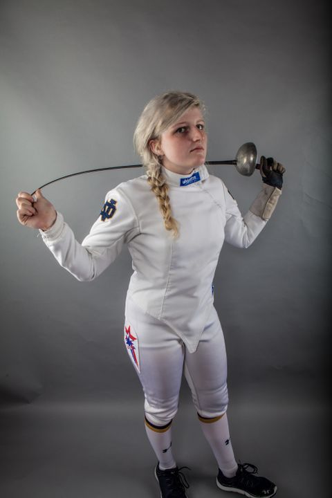 Freshman Madeline Antekeier has been a major contributor on the women's epee squad in her rookie season.