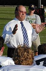Scotty Bowman Makes An Appearance At Football Practice Scotty Bowman stopped by Notre Dame football practice on Tuesday after a special invitation from head coach Charlie Weis.
