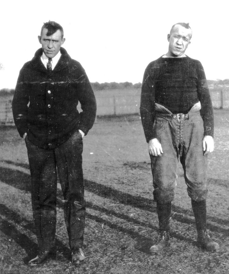 Monogram Club M.A.S.S. Appeal Jesse Harper (left) and Knute Rockne (right) founded the Monogram Club in 1916.