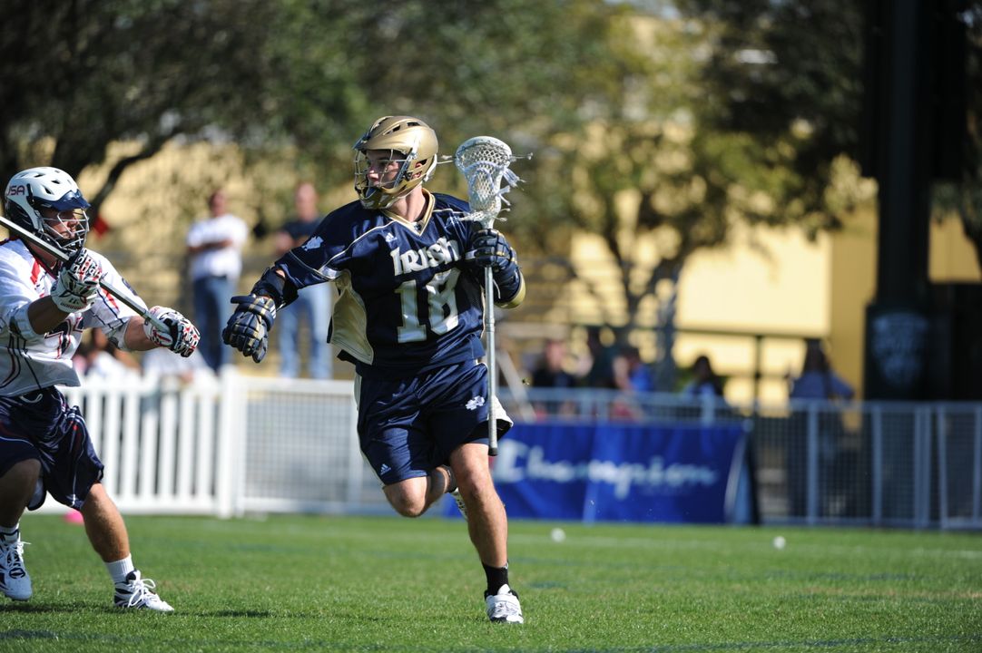 Sean Rogers scored two goals, including the game winner, in Notre Dame's 6-5 victory at Drexel.