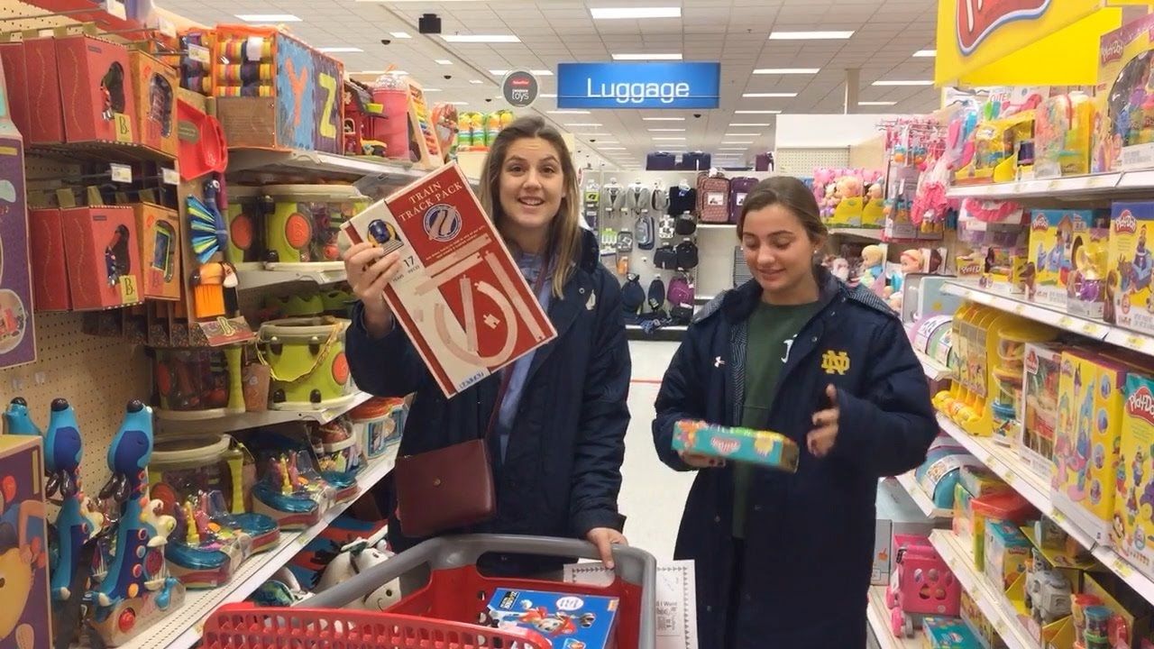 Notre Dame Softball - Spreading Holiday Cheer
