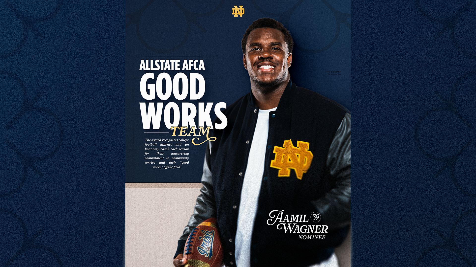 Wagner Nominated for Allstate AFCA Good Works Team Wagner Nominated for Allstate AFCA Good Works Team