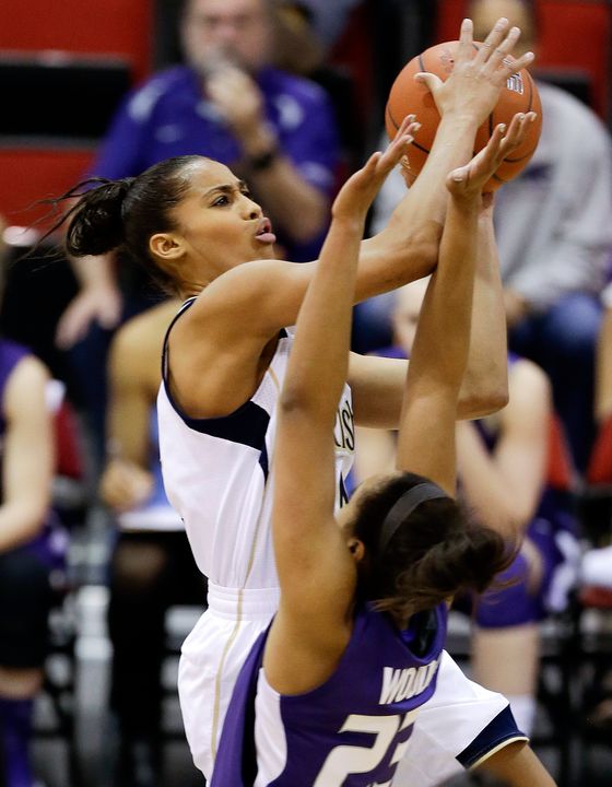 Skylar Diggins scored 17 of her game-high 22 points in the first half as Notre Dame defeated Kansas State, 87-57 on Thursday at the World Vision Classic in Las Vegas.