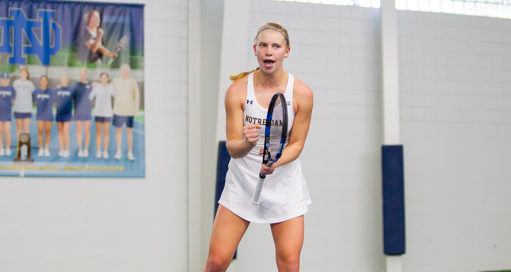 Cameron Corse during the ACC match between University of Notre Dame vs. University of Louisville at Eck Center on March 8, 2019 in South Bend, Indiana.