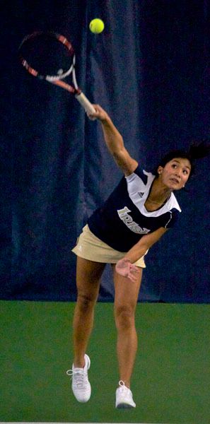 Kristen Rafael's 6-1, 7-5 victory over Blair Seideman clinched the win for the Irish over Yale and advanced the team into the championship match against Arkansas on Sunday.