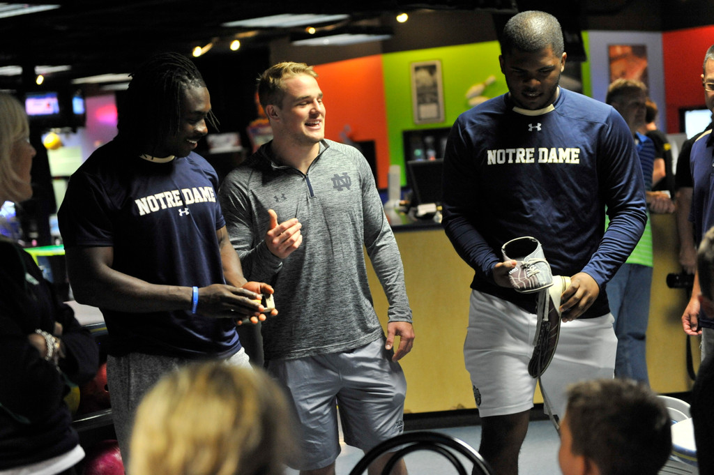 2015 Notre Dame Football, Uplifting Athletes Bowling Event