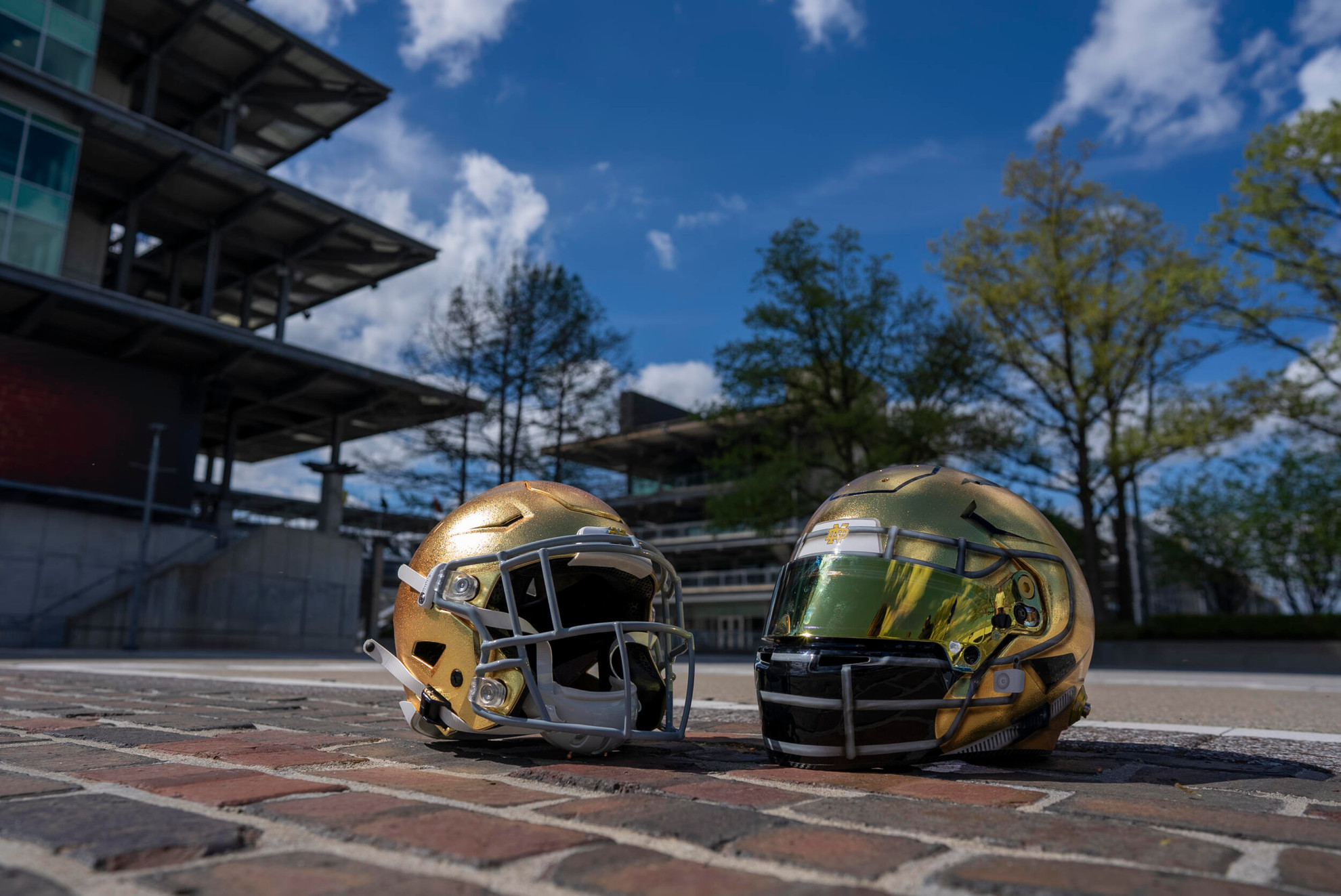 INDY NXT Driver James Roe Teams Up With Notre Dame To Create Unique Fighting Irish Racing Helmet INDY NXT Driver James Roe Teams Up With Notre Dame To Create Unique Fighting Irish Racing Helmet